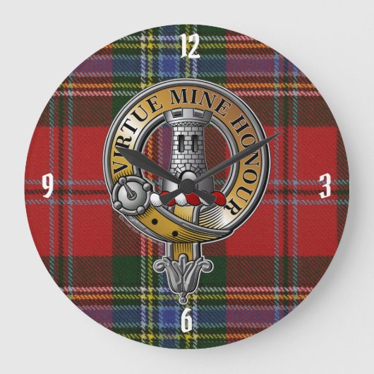 MacLean Tartan & Badge Grote Klok (Voorkant)