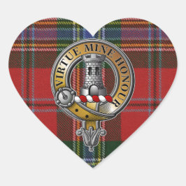 MacLean Tartan & Badge Hart Sticker
