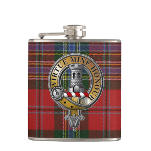 MacLean Tartan & Badge Heupfles