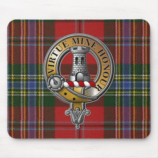 MacLean Tartan & Badge Muismat (Voorkant)
