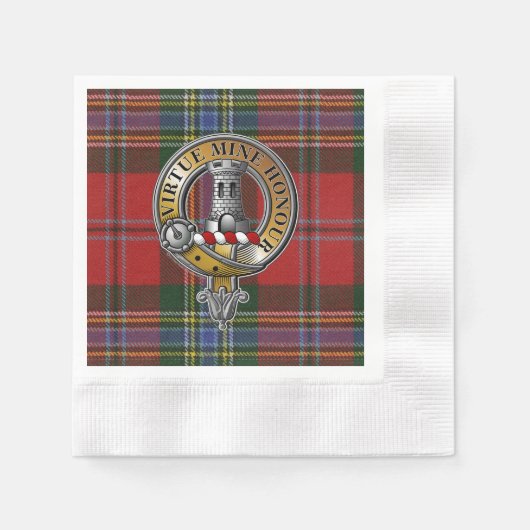 MacLean Tartan & Badge Servet (Voorkant)