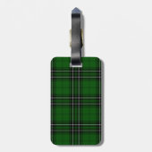 MacLean Tartan Green en Black Pset Bagagelabel (Achterkant verticaal)