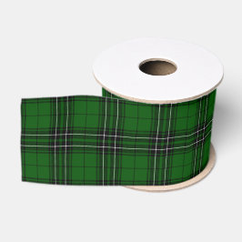 MacLean Tartan Green en Black Pset Grosgrain Lint