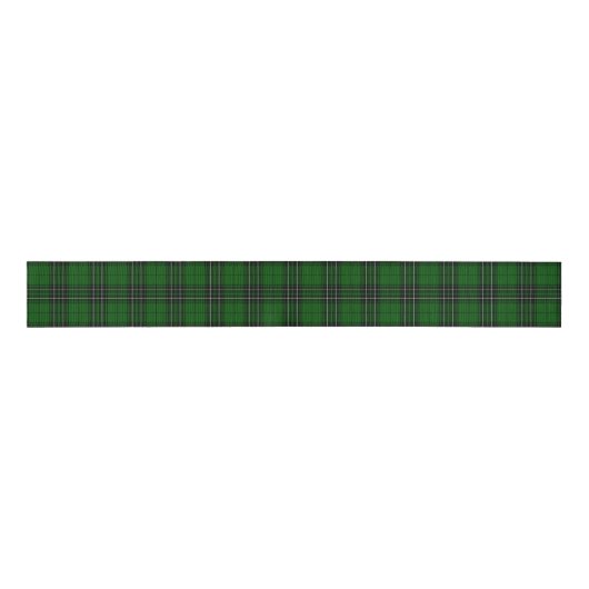 MacLean Tartan Green en Black Pset Grosgrain Lint (Voorkant)