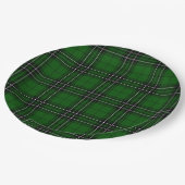 MacLean Tartan Green en Black Pset Papieren Bordje (Gekanteld)