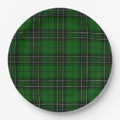MacLean Tartan Green en Black Pset Papieren Bordje (Voorkant)