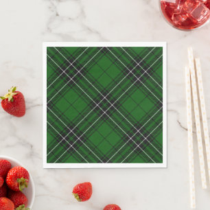 MacLean Tartan Green en Black Pset Servet