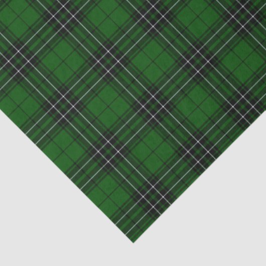 MacLean Tartan Green en Black Pset Tissuepapier (Detail)