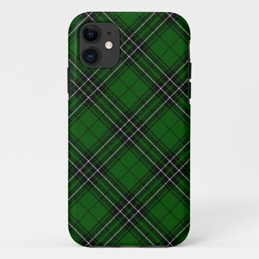 MacLean Tartan Groen en Zwart Geruit Case-Mate iPhone Case (Achterkant)