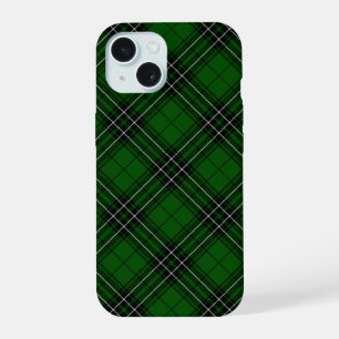 MacLean Tartan Groen en Zwart Geruit iPhone 15 Case