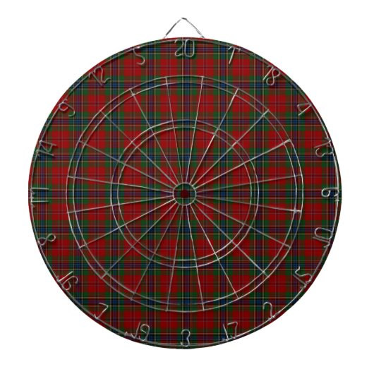 Maclean Tartan Scottish Modern MacLean van Duart Dartbord (Voorkant)