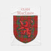 MacLean Tartan Scottish Play Lion Rampant Fleece Deken (Voorkant)