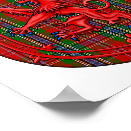 MacLean Tartan Scottish Play Lion Rampant Poster (Hoek)