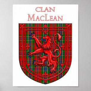 MacLean Tartan Scottish Play Lion Rampant Poster
