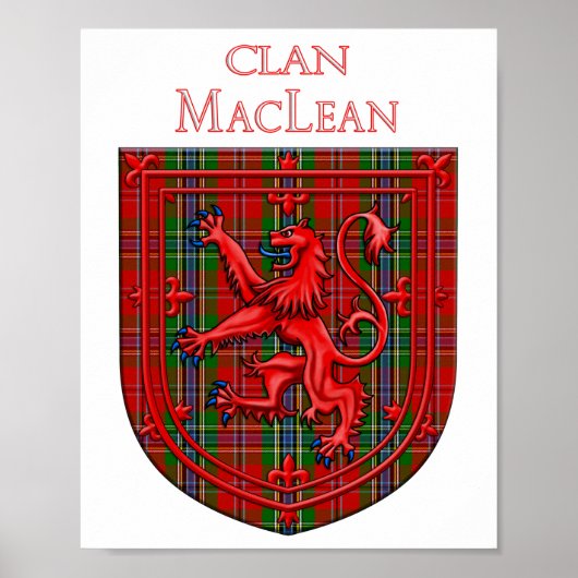 MacLean Tartan Scottish Play Lion Rampant Poster (Voorkant)