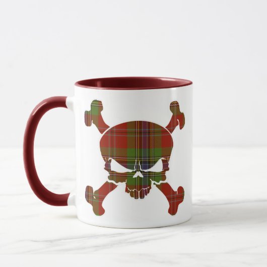 MacLean Tartan Skull No Banner Mok (Links)