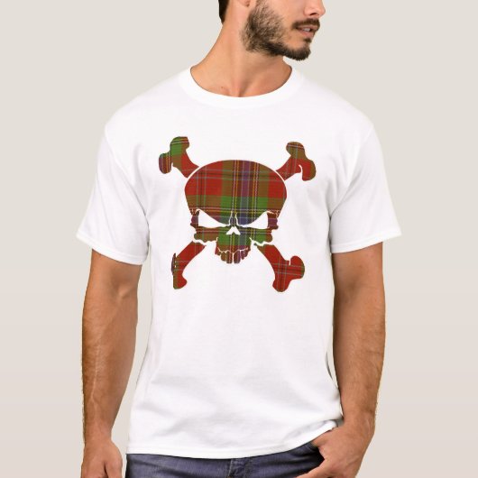 MacLean Tartan Skull No Banner T-shirt (Voorkant)