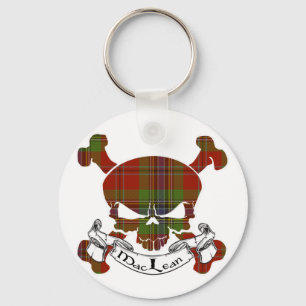 MacLean Tartan Skull Sleutelhanger