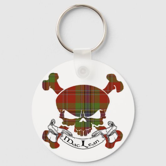 MacLean Tartan Skull Sleutelhanger (Voorkant)