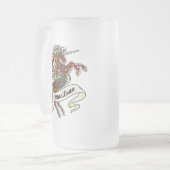 MacLean Tartan Unicorn Matglas Bierpul (Voorkant links)
