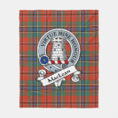 MacLean van Duart Oude Clan Badge Tartan Plaid Fleece Deken (Voorkant)