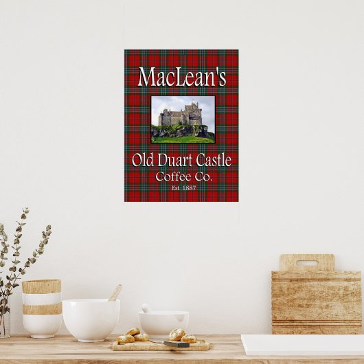 MacLean's Old Duart Castle Coffee Co. Poster (Keuken)