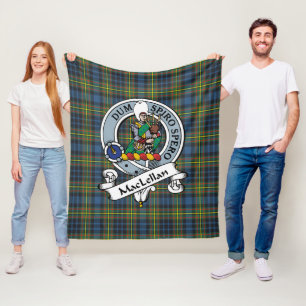 MacLellan Clan Badge Tartan Pset Fleece Deken