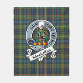 MacLellan Clan Badge Tartan Pset Fleece Deken (Voorkant)
