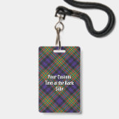 MacLellan Clan Tartan Badge (Achterkant met lanyard)