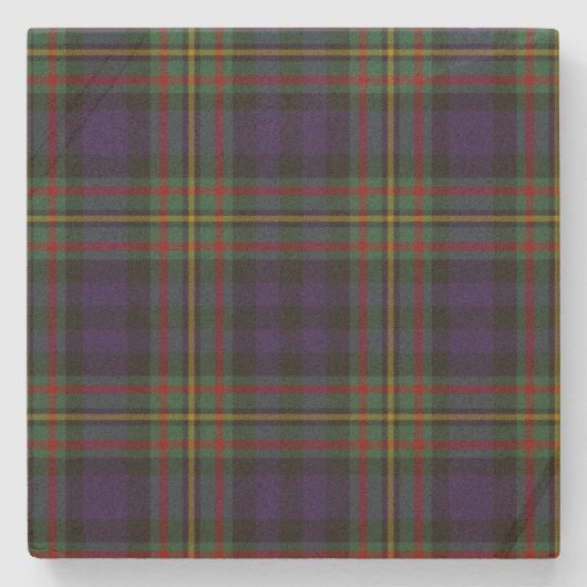 MacLellan Clan Tartan Stone Onderzetter (Voorkant)