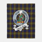 MacLellan Modern Clan Badge Tartan Pset Fleece Deken (Voorkant)