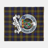 MacLellan Modern Clan Badge Tartan Pset Fleece Deken (Voorkant (Horizontaal))