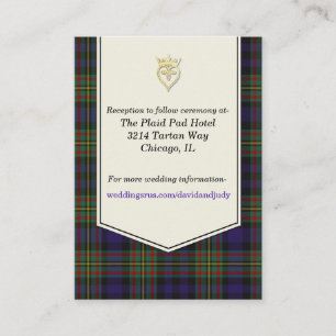 MacLellan Plaid Wedding Enclosure Kaart
