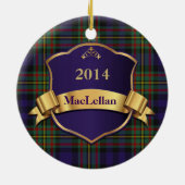 MacLellan Tartan Aangepast ornament (Achterkant)