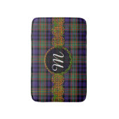 MacLellan Tartan en Monogram Badmat (Voorkant Verticaal)