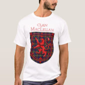 MacLellan Tartan Scottish Plaid Lion Rampant T-shirt (Voorkant)