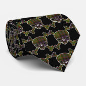 MacLellan Tartan Skull No Banner Stropdas (Opgerold)