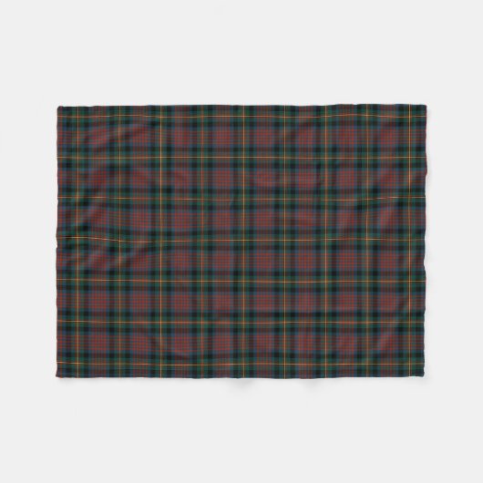 MacLennan Clan Navy Blue en Red Tartan Fleece Deken (Voorkant (Horizontaal))