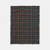 MacLennan Clan Navy Blue en Red Tartan Fleece Deken (Voorkant)