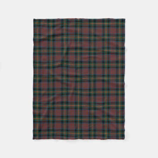 MacLennan Clan Navy Blue en Red Tartan Fleece Deken (Voorkant)