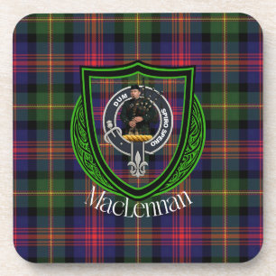 MacLennan Schotse Clan Tartan & Crest Bier Onderzetter