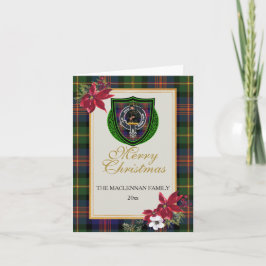 MacLennan Schotse Clan Tartan & Crest Kaart