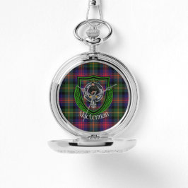 MacLennan Scottish Clan Tartan & Crest Horloge