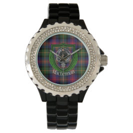 MacLennan Scottish Clan Tartan & Crest Horloge