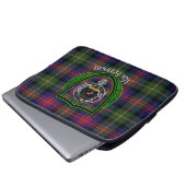 MacLennan Scottish Clan Tartan & Crest Laptop Sleeve (Voorkant onderkant)