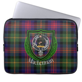 MacLennan Scottish Clan Tartan & Crest Laptop Sleeve
