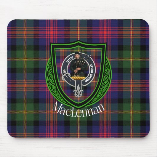 MacLennan Scottish Clan Tartan & Crest Muismat (Voorkant)
