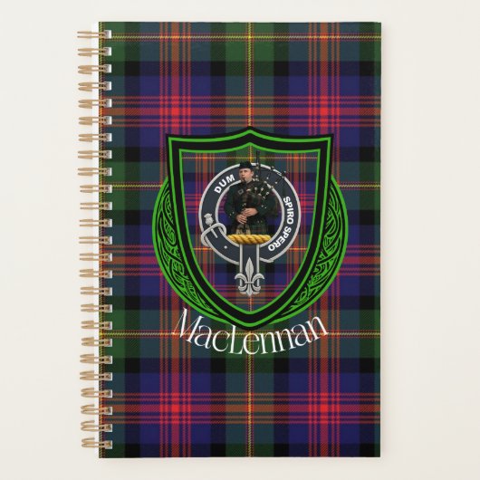 MacLennan Scottish Clan Tartan & Crest Planner (Voorkant)