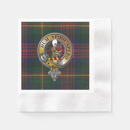 MacLennan Tartan & Badge Servet (Voorkant)