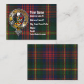 MacLennan Tartan & Badge Visitekaartje (Voorkant / Achterkant)
